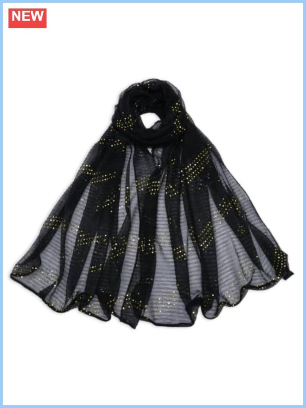 Sequin Lightweight Polyester Scarf Shiny Party Travel Shawl Wrap